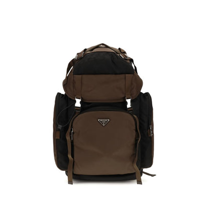 Brauner Rucksack aus recyceltem Polyamid