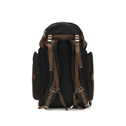 Brauner Rucksack aus recyceltem Polyamid