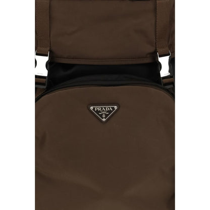 Brauner Rucksack aus recyceltem Polyamid