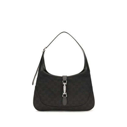 Schwarze Stoffhandtasche