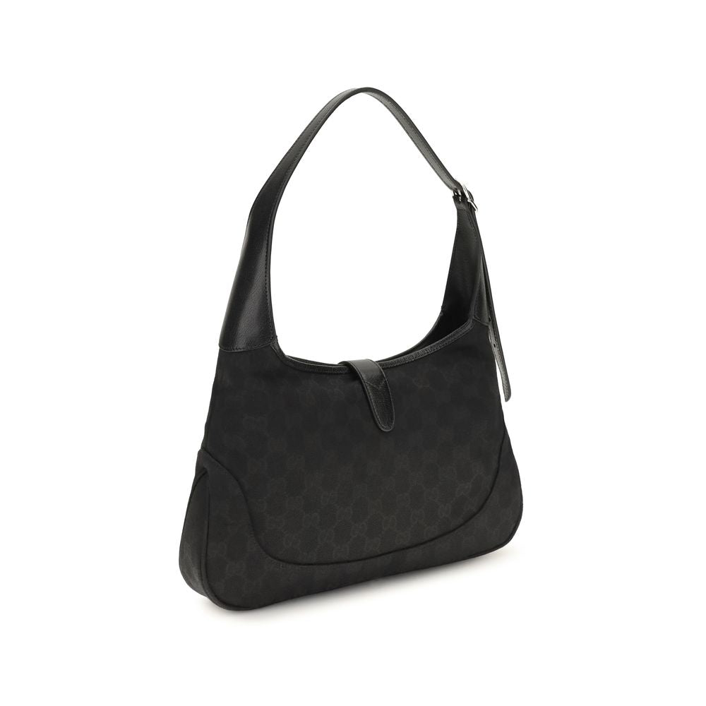 Schwarze Stoffhandtasche