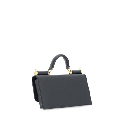Schwarze Bos Taurus Kalbsleder Schultertasche