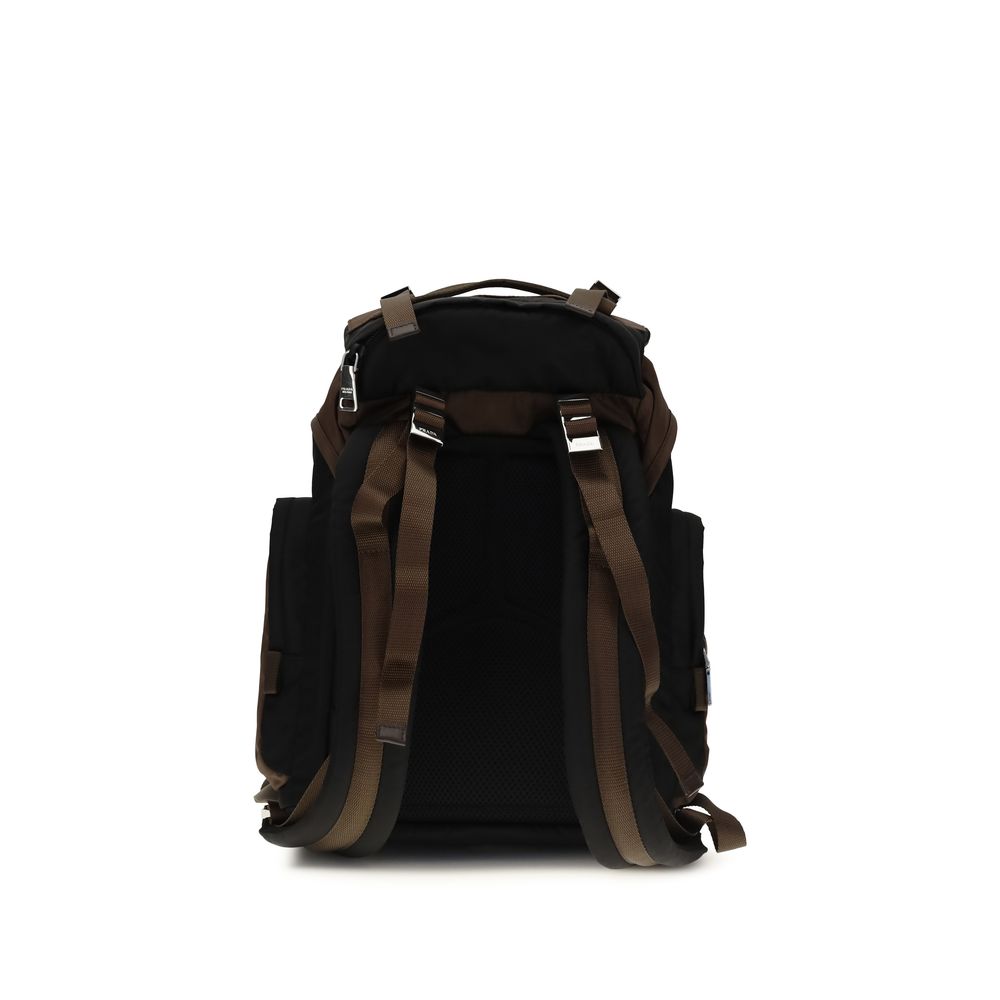 Brauner Rucksack aus recyceltem Polyamid