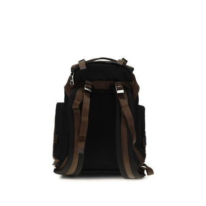 Brauner Rucksack aus recyceltem Polyamid