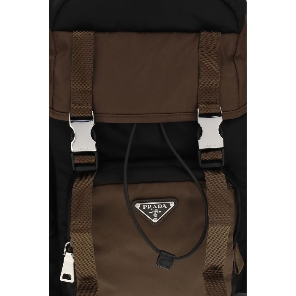 Brauner Rucksack aus recyceltem Polyamid