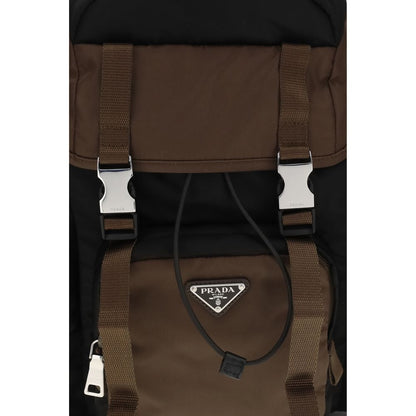 Brauner Rucksack aus recyceltem Polyamid