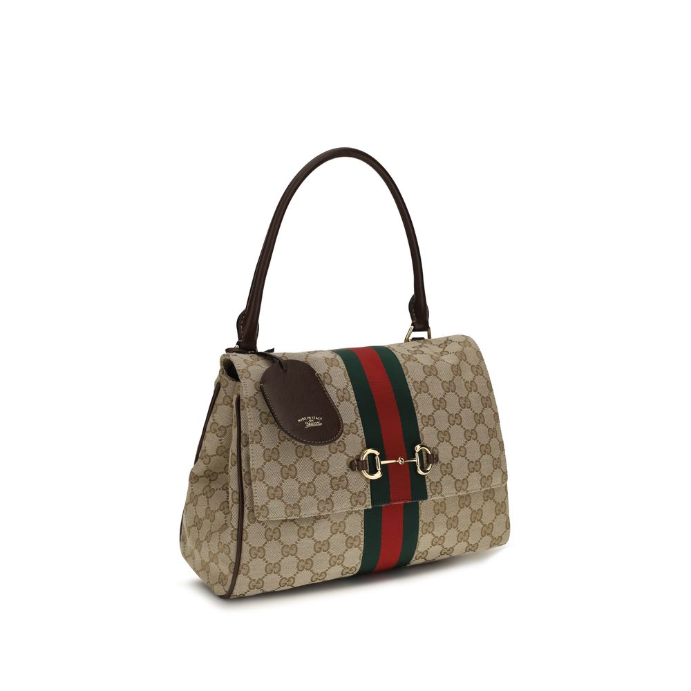 Beige Stoff-Handtasche
