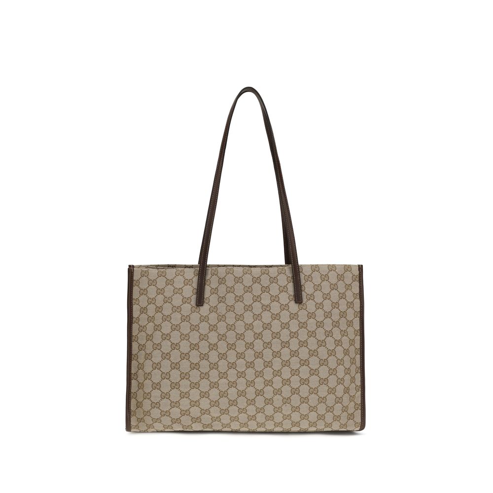 Beige Stoff-Handtasche