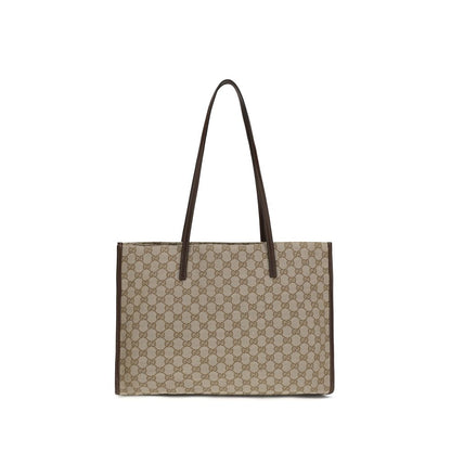 Beige Stoff-Handtasche