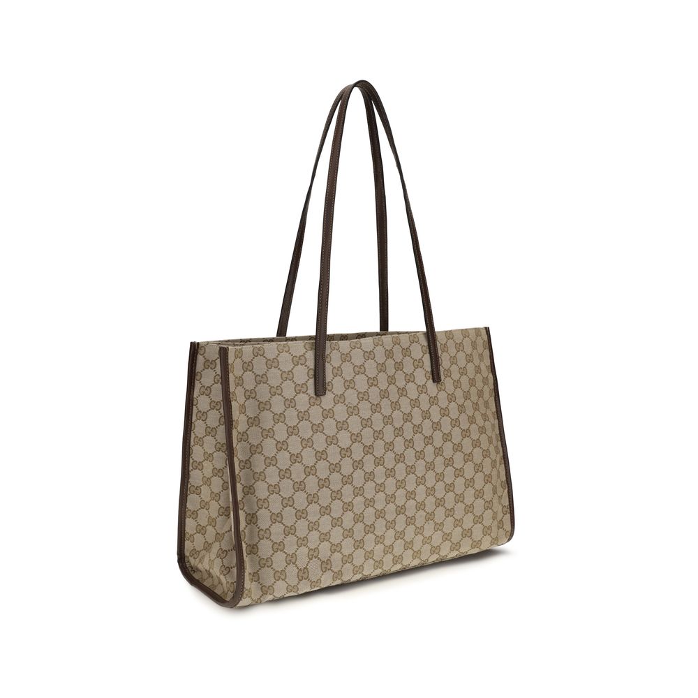 Beige Stoff-Handtasche