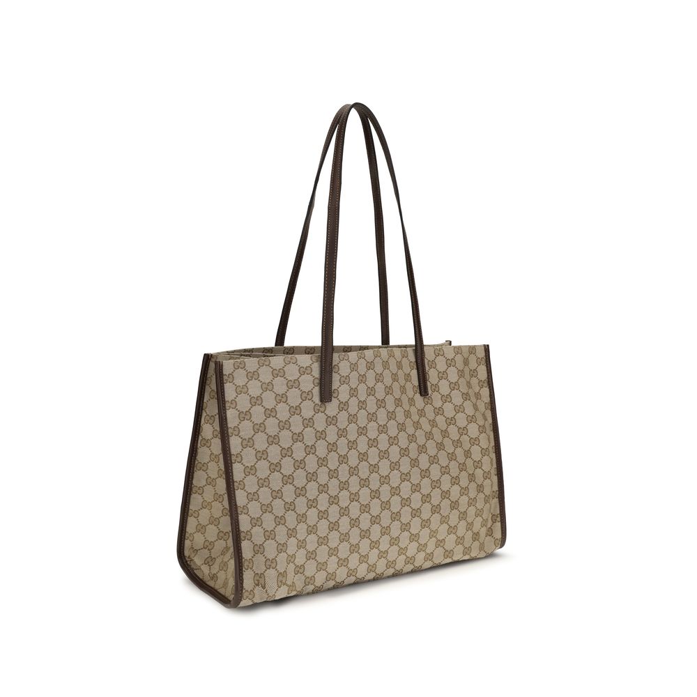 Beige Stoff-Handtasche