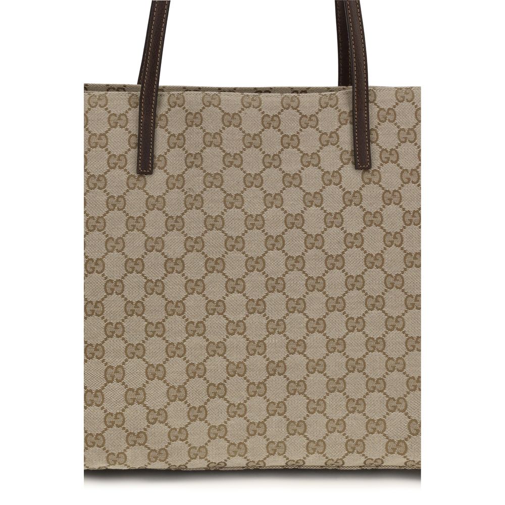 Beige Stoff-Handtasche