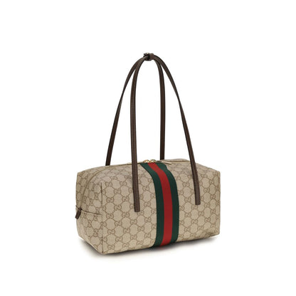 Beige Stoff-Handtasche