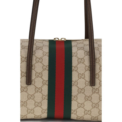 Beige Stoff-Handtasche