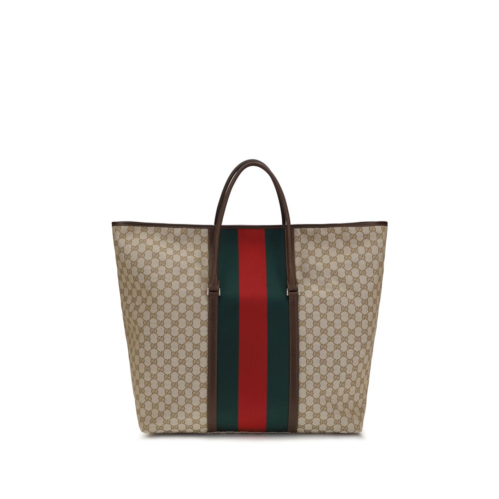 Beige Stoff-Schultertasche