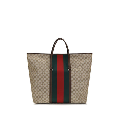 Beige Stoff-Schultertasche