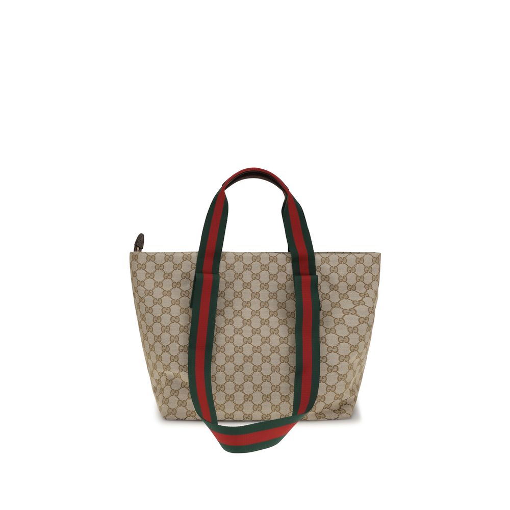 Beige Stoff-Schultertasche