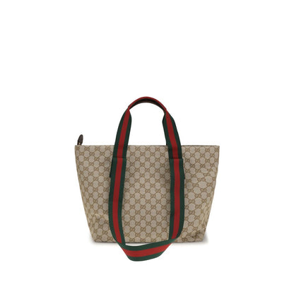 Beige Stoff-Schultertasche