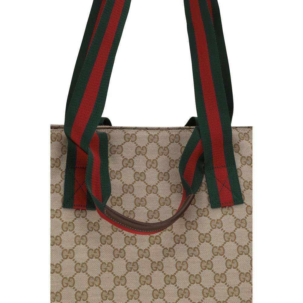 Beige Stoff-Schultertasche