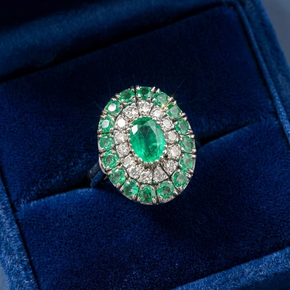 Exquisiter Antik-Ring um 1880 750 Gold