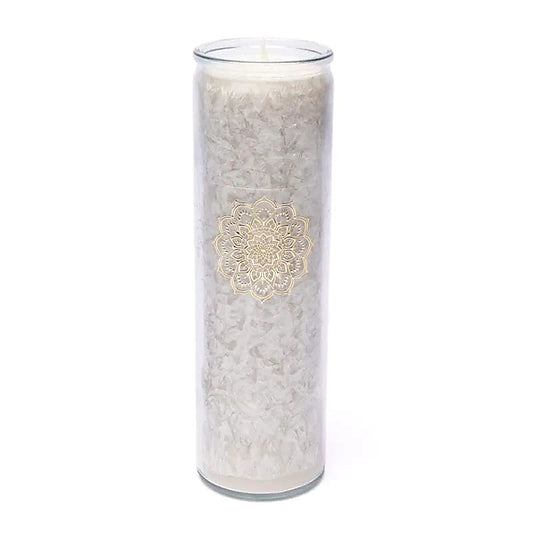 Elegante Candle stearin mandala gray