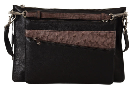 Dolce & Gabbana Schwarzes Exotenleder Schulterriemen Alta Sartoria Tasche – Luxuriöse Designer Umhängetasche