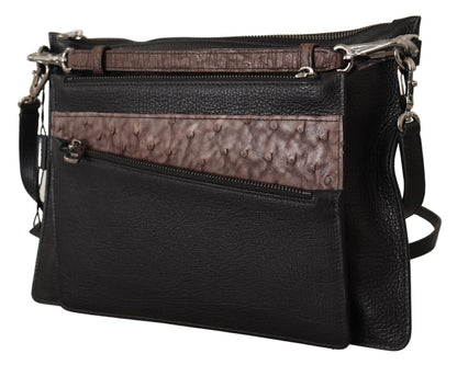 Dolce & Gabbana Schwarzes Exotenleder Schulterriemen Alta Sartoria Tasche – Luxuriöse Designer Umhängetasche