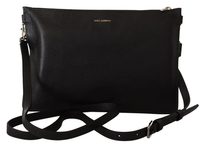 Dolce & Gabbana Schwarzes Exotenleder Schulterriemen Alta Sartoria Tasche – Luxuriöse Designer Umhängetasche
