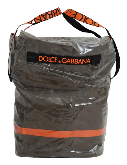 Dolce & Gabbana große grüne Stofftasche für Herren – Luxuriöse Einkaufstasche