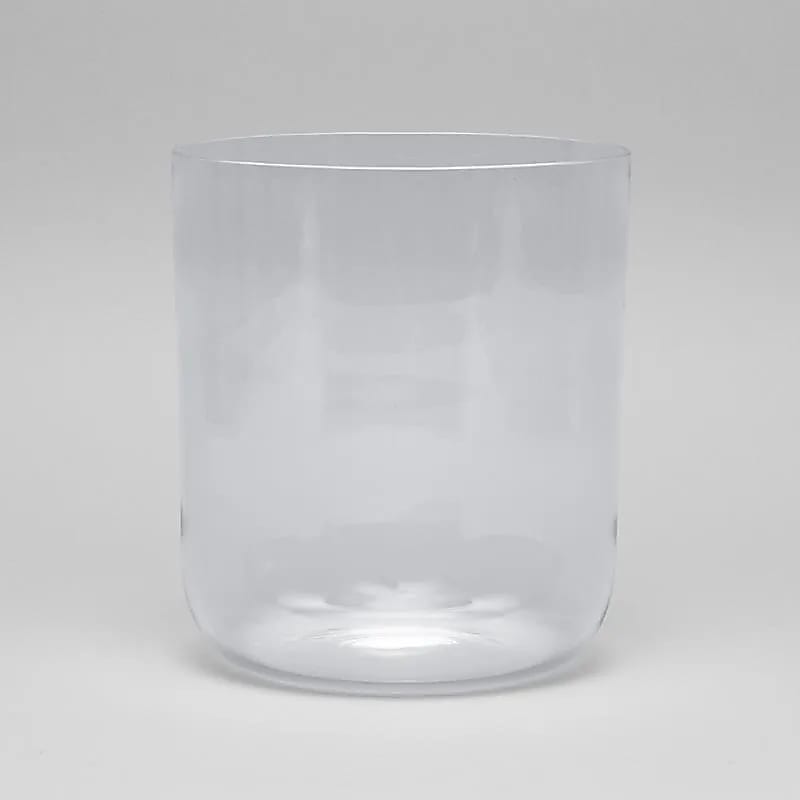 Kristallklangschale klar F-Ton 432 hz + Tasche -- 18cm