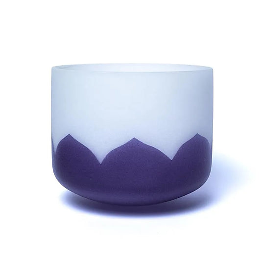 Handgefertigte Crystal singing bowl lotus