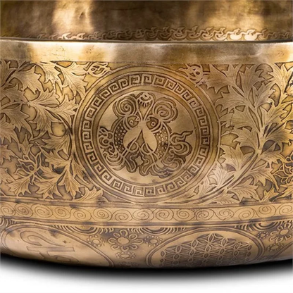 XXL Singing Bowl 50 cm – 8-Metal Hand-Hammered – Chakra &amp; Sound Bath from Nepal