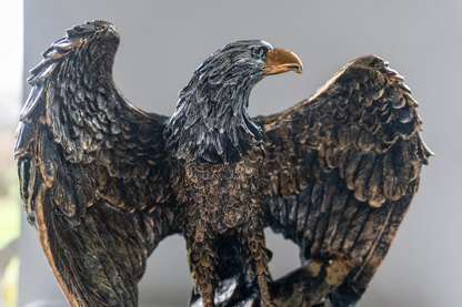 Majestic Eagle Resin Bronze look Sculpture