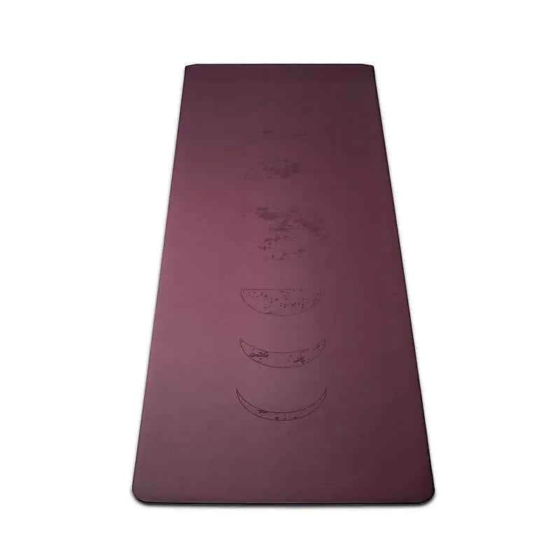 Yogi & Yogini PU Yogamatte Mondphasen aubergine -- ±2500g; ±183x61x0.3cm