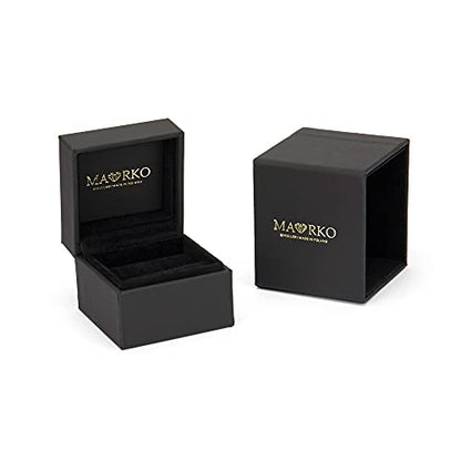 MARKO Yellow Gold Classic Engagement Ring Made of Gold with 0.10 Carat Diamonds | 14 Carat Gold (585) | Gold Ring with Box | Gold Ring for Women