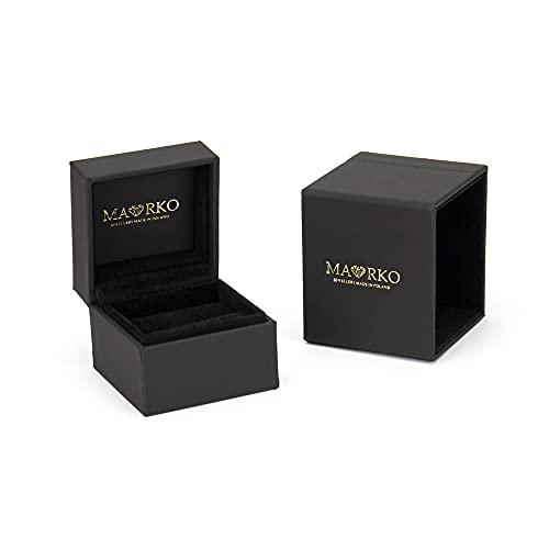 MARKO Yellow Gold Classic Engagement Ring Made of Gold with 0.10 Carat Diamonds | 14 Carat Gold (585) | Gold Ring with Box | Gold Ring for Women