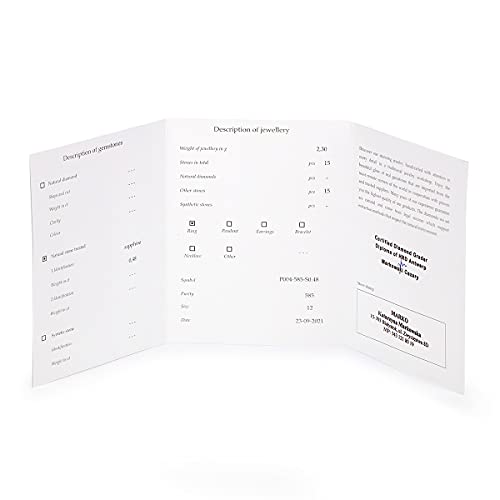 MARKO Yellow Gold Classic Engagement Ring Made of Gold with 0.10 Carat Diamonds | 14 Carat Gold (585) | Gold Ring with Box | Gold Ring for Women