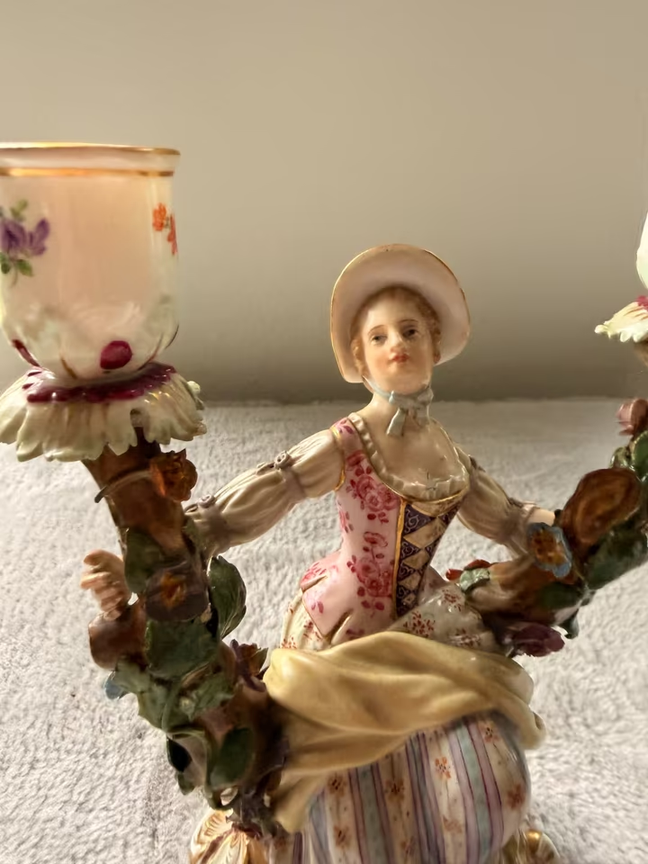 Meissen Porzellan Kandelaber, 19.Jh