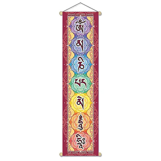 Wunderschöne Mantra Banner Om Mani