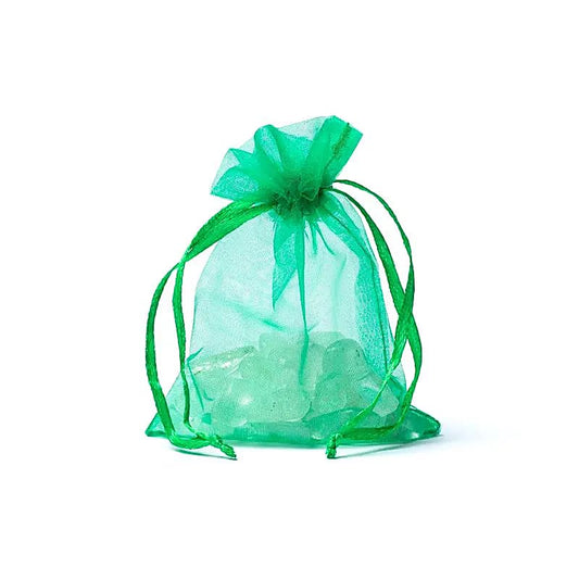 Hochwertige Organza gift bag green