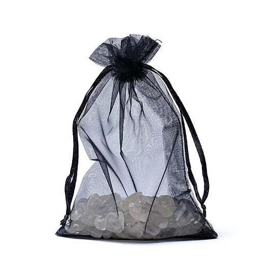 Stilvolle Organza gift bag black