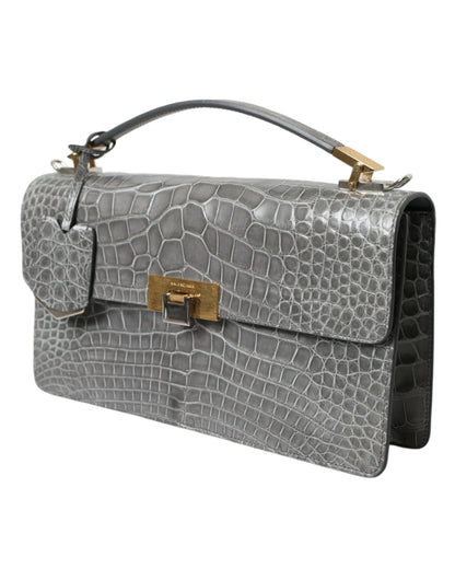 Balenciaga Graue Exotenleder Handtasche Medium – Elegante Schultertasche für Damen