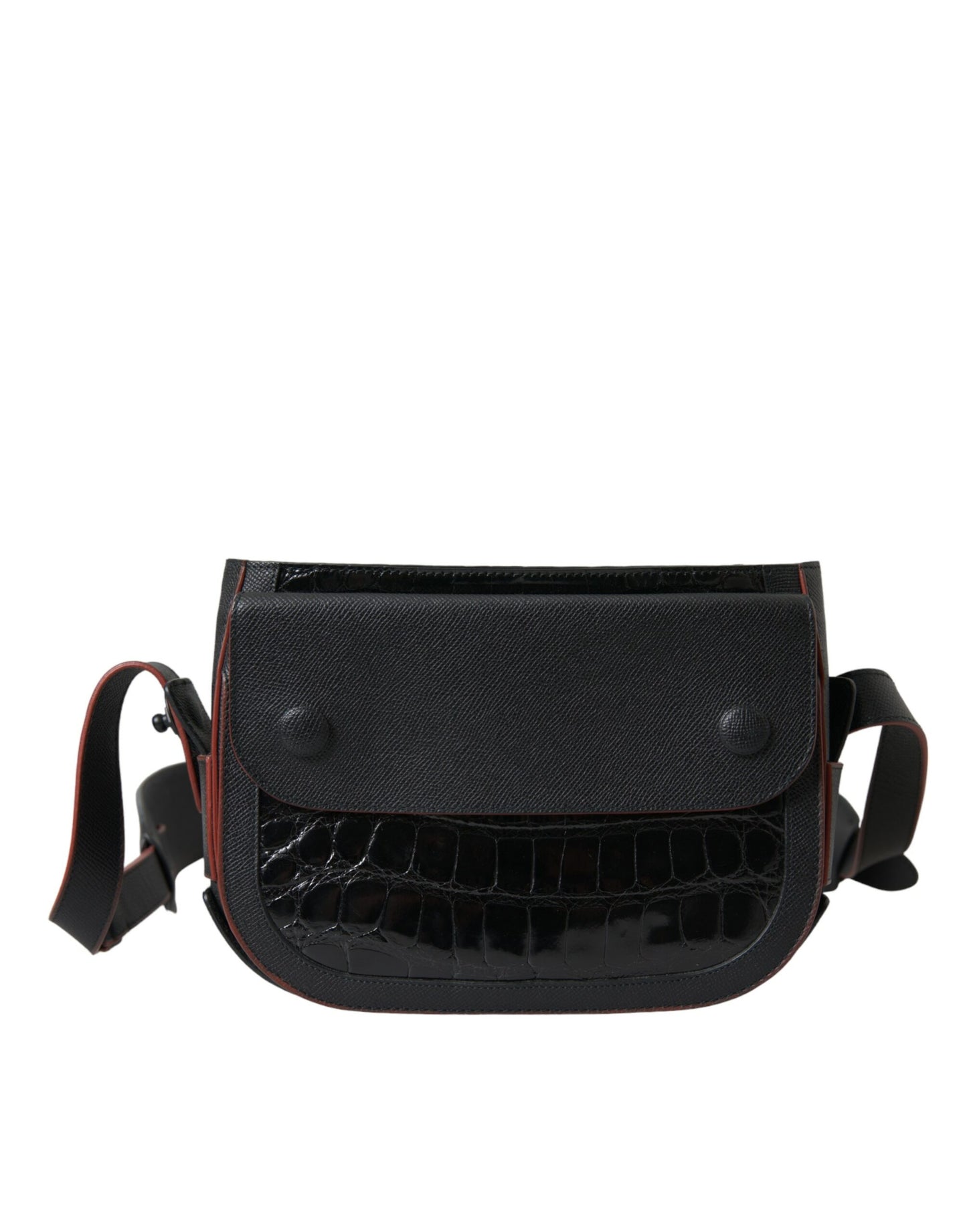 Balenciaga Schwarze Exotenleder Schulter Crossbody Kameratasche – Luxus für Damen