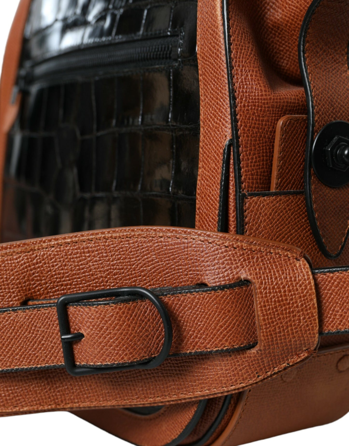 Balenciaga Schwarz Braun Exotische Haut Leder Vertikale Crossbody Geldbörse Tasche - Luxus pur