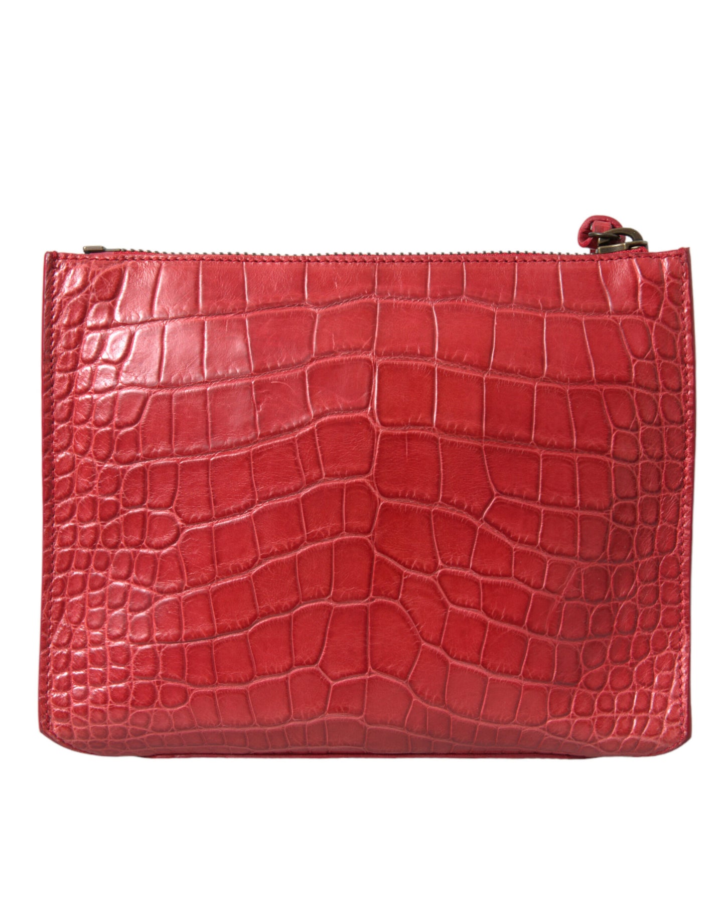 Balenciaga Rote Exotische Haut Leder Classic Pouch - Elegante Handgelenktasche für Damen