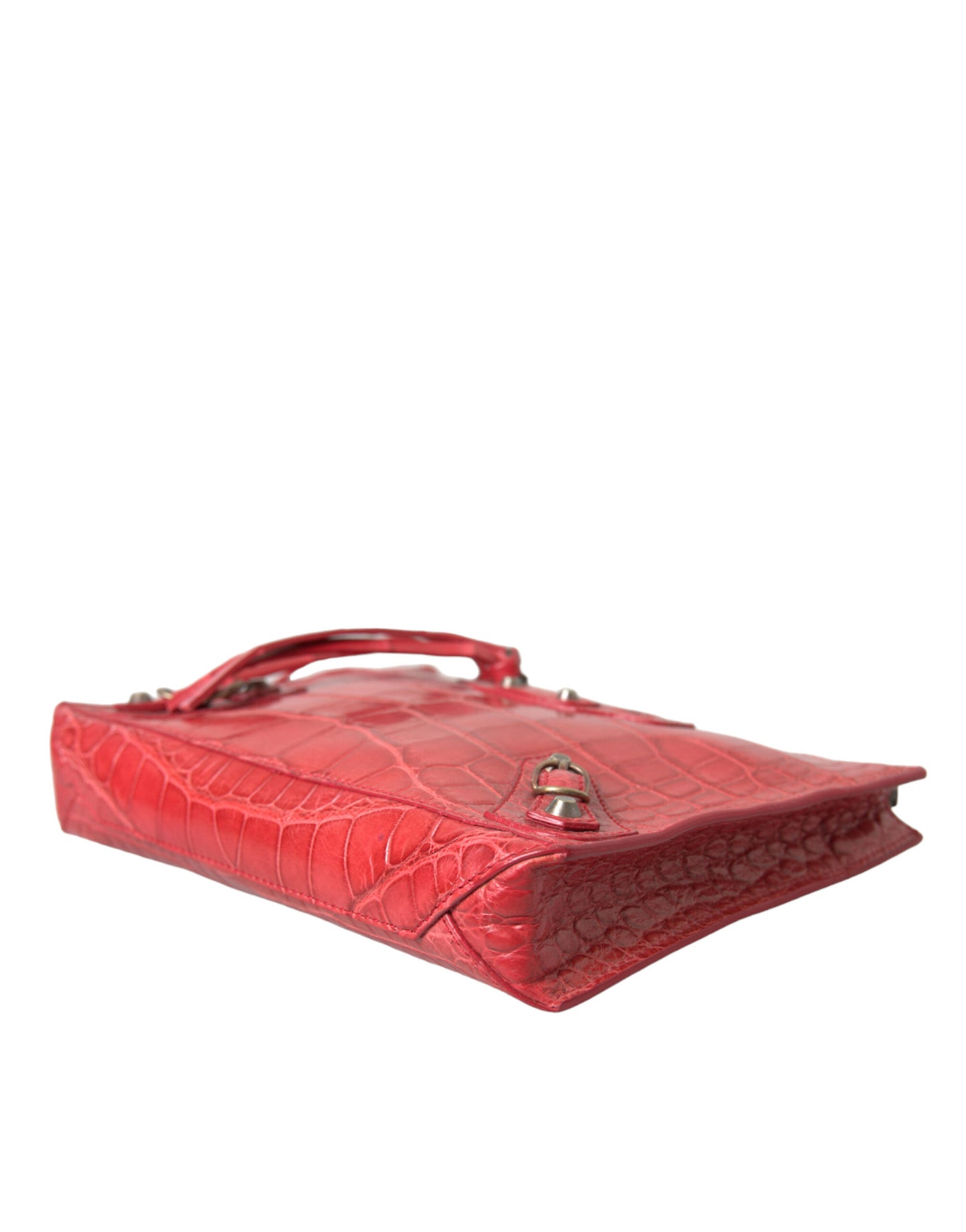 Balenciaga Rote Exotische Haut Leder Classic Pouch - Elegante Handgelenktasche für Damen