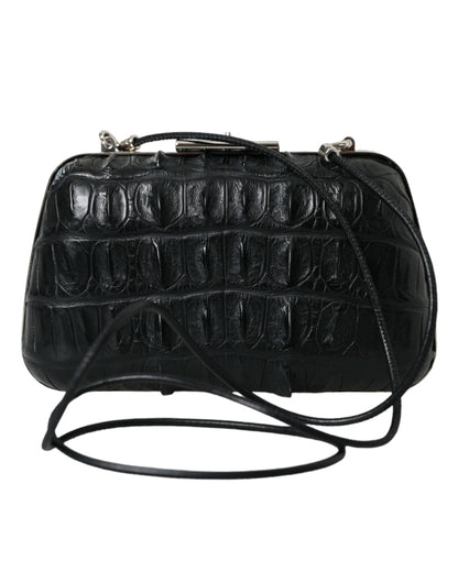 Balenciaga Schwarze Exotenhaut Leder Umhängetasche – Luxus Clutch Bag