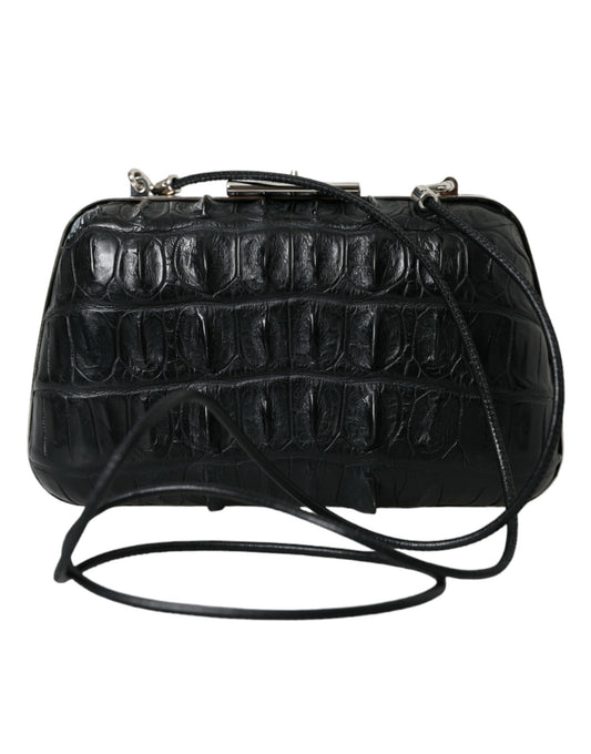 Balenciaga Schwarze Exotenhaut Leder Umhängetasche – Luxus Clutch Bag