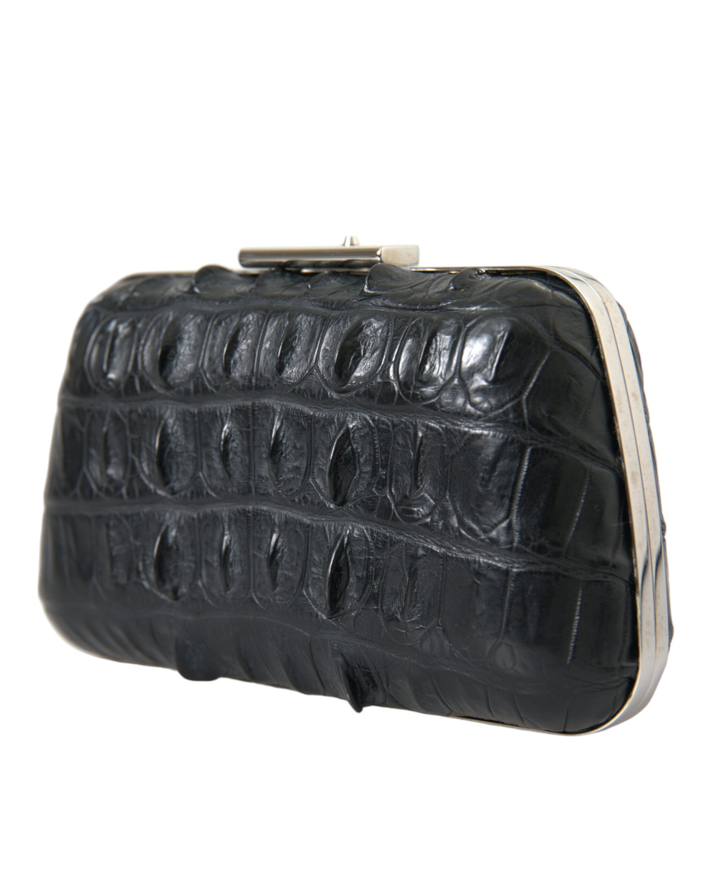 Balenciaga Schwarze Exotenhaut Leder Umhängetasche – Luxus Clutch Bag