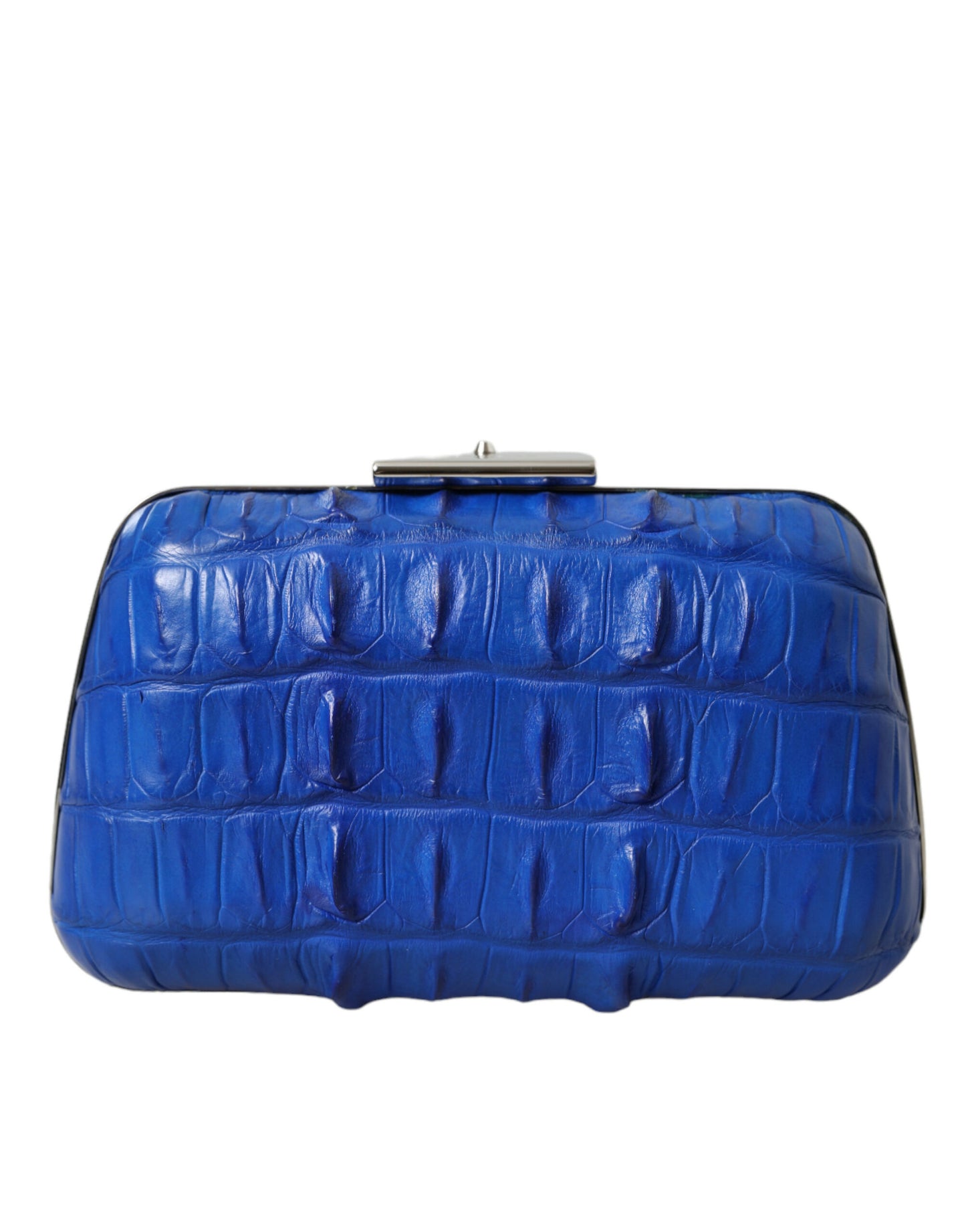 Balenciaga Exotische Krokodilleder Schulter Clutch in Blau Electrique